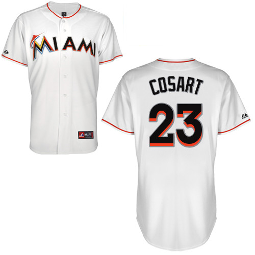 Jarred Cosart #23 Youth Baseball Jersey-Miami Marlins Authentic Home White Cool Base MLB Jersey